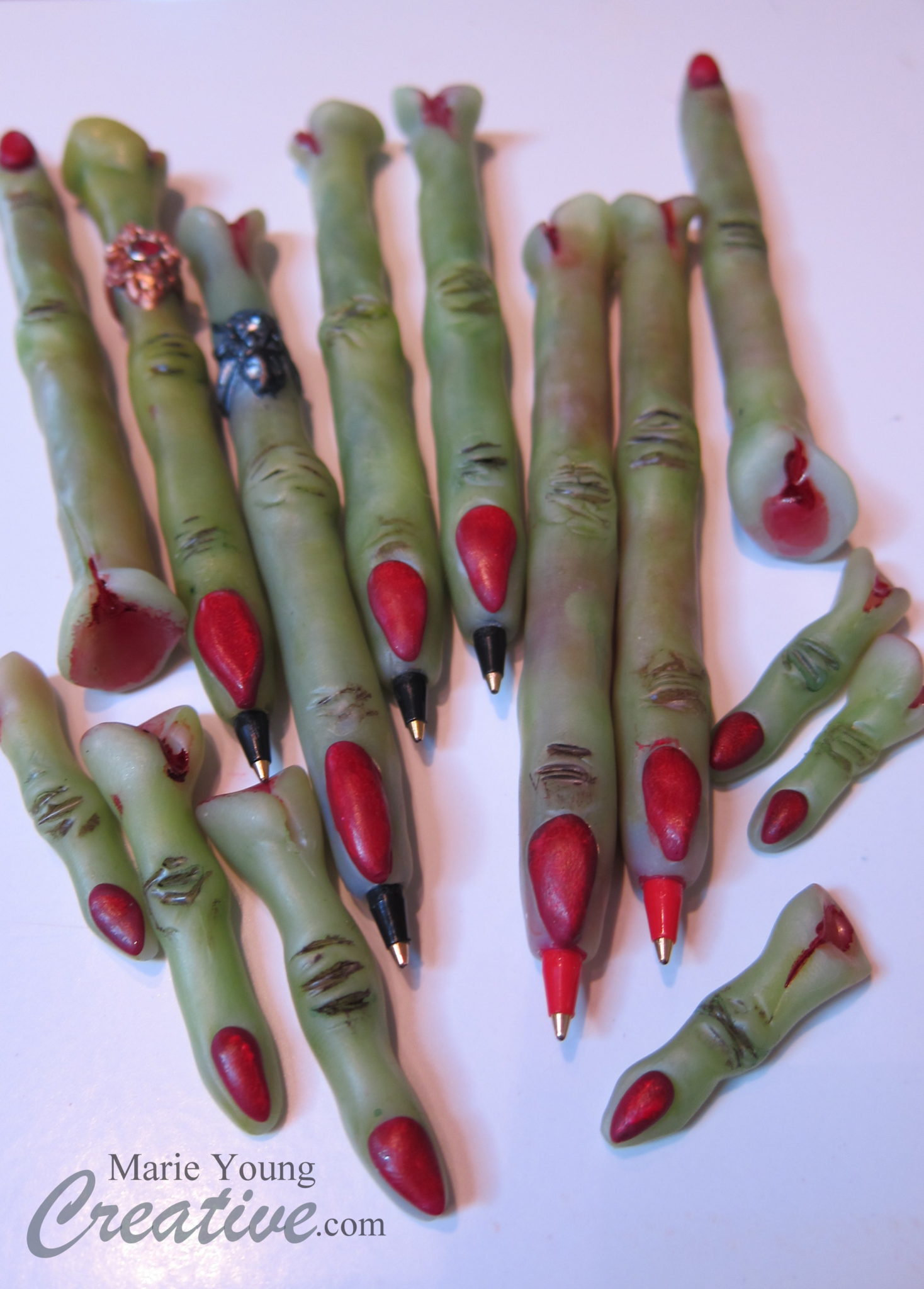 in progress the Marie Young Creative 2013 witch finger collection