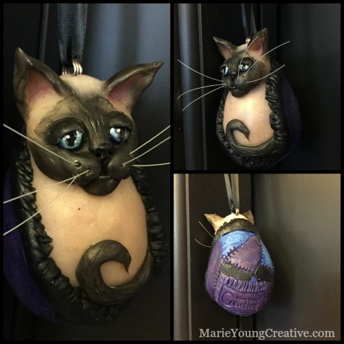 siamese cat ornament collage