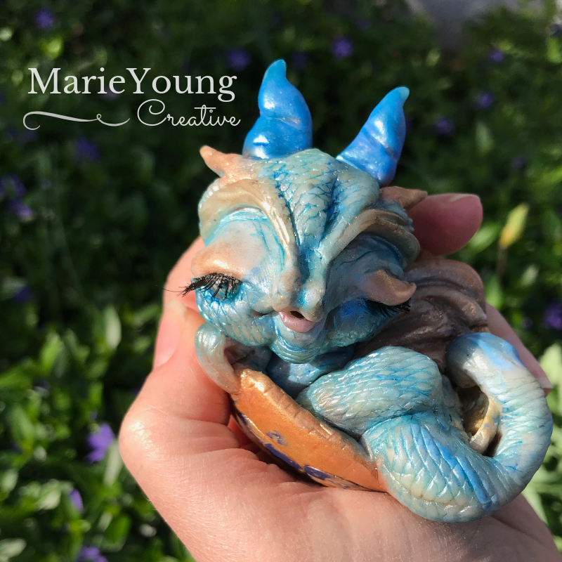 Newborn Dragon sculpture
