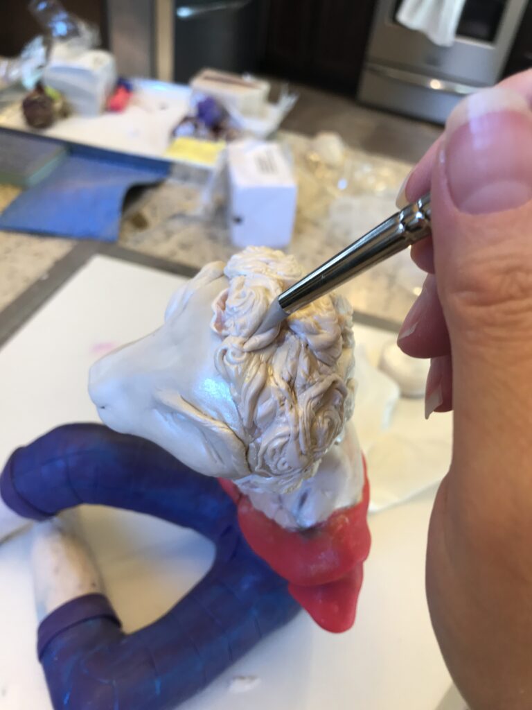 Sculpting Sheep Fur/Hair on Anthropomorphic Sculpt